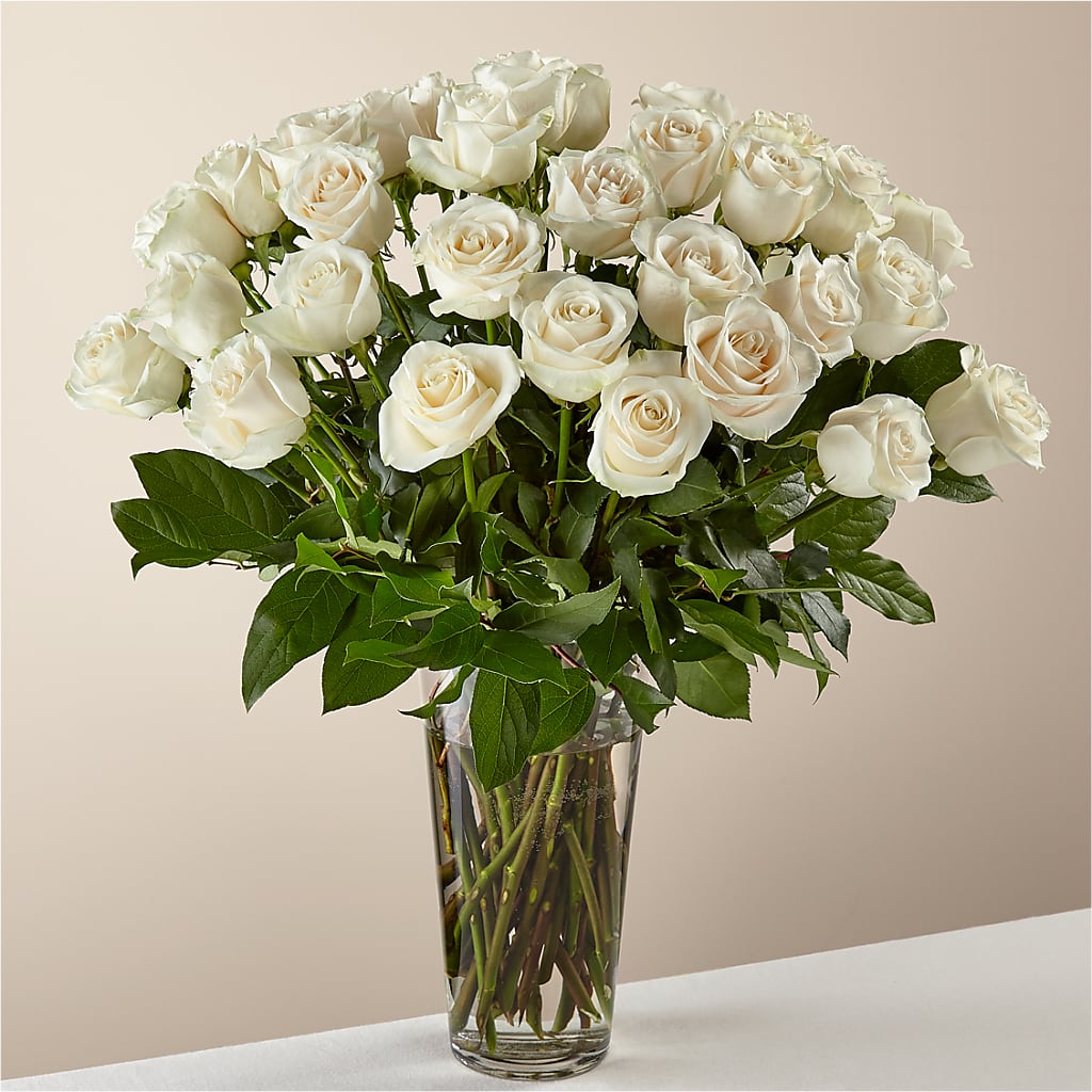 Long Stem White Rose Bouquet – MEME'S FLOWER SHOP LLC, Bay Minette AL
