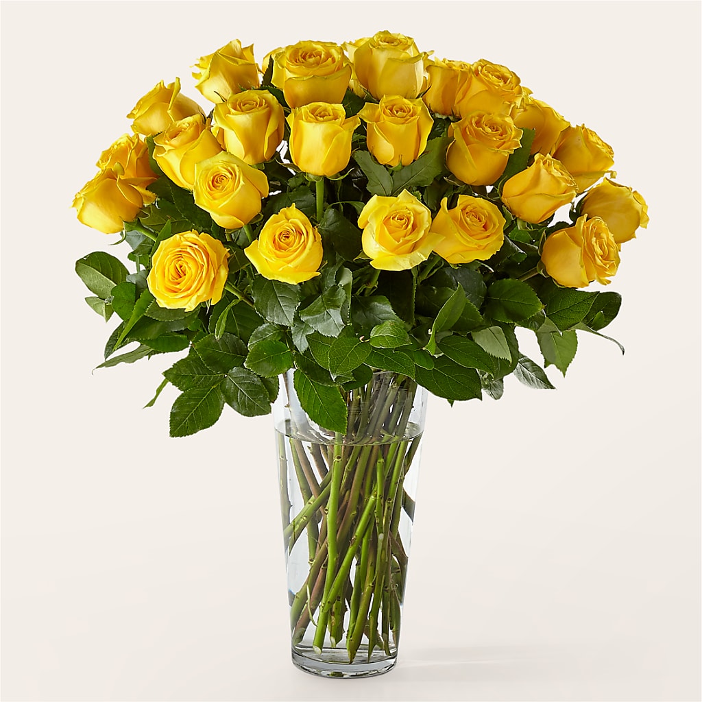 Long Stem Yellow Rose Bouquet – MEME'S FLOWER SHOP LLC, Bay Minette AL