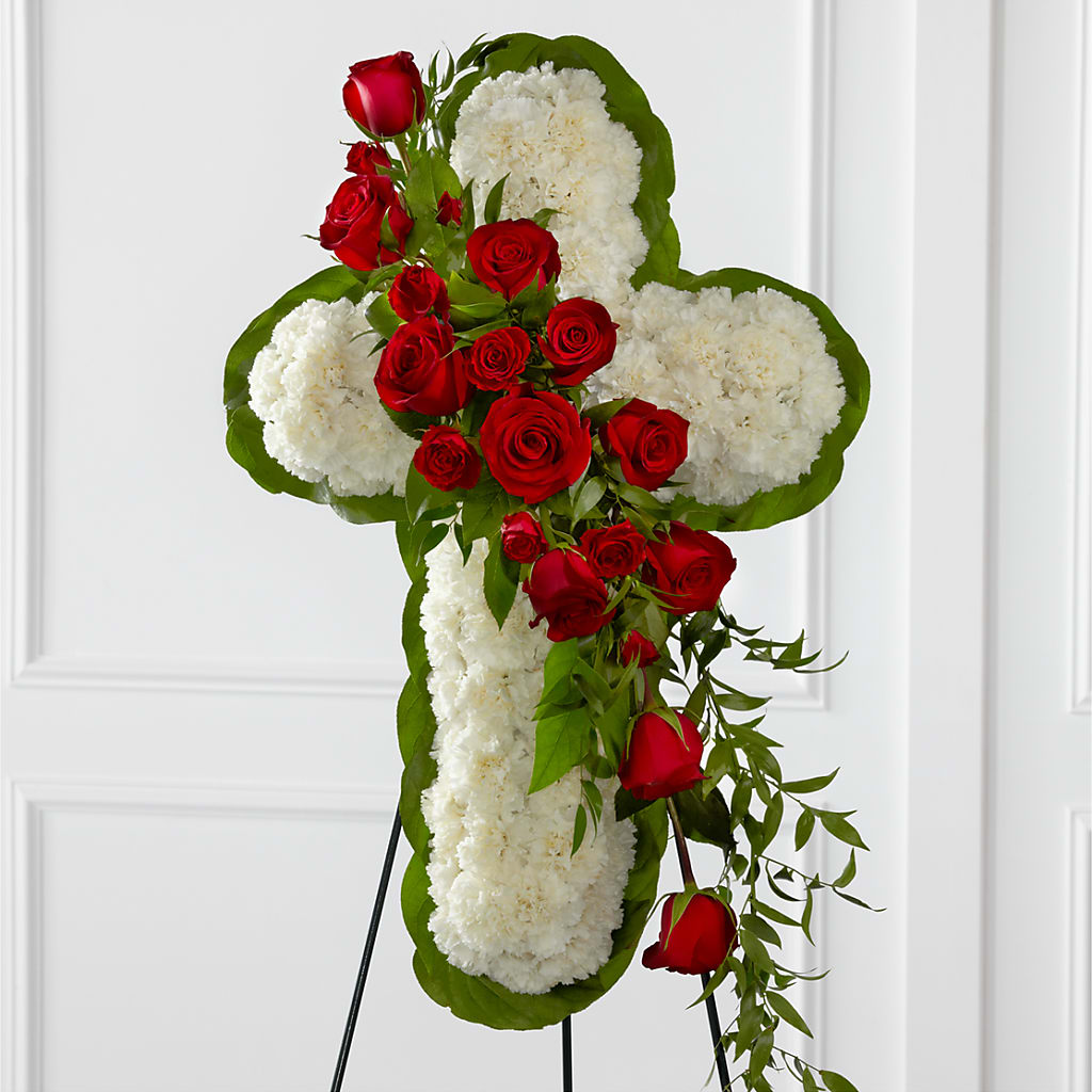 Floral Cross Easel – MEME'S FLOWER SHOP LLC, Bay Minette AL