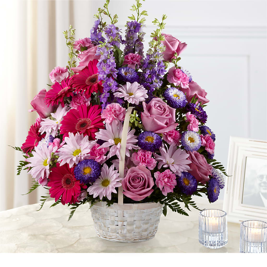 Pastel Peace Basket – MEME'S FLOWER SHOP LLC, Bay Minette AL