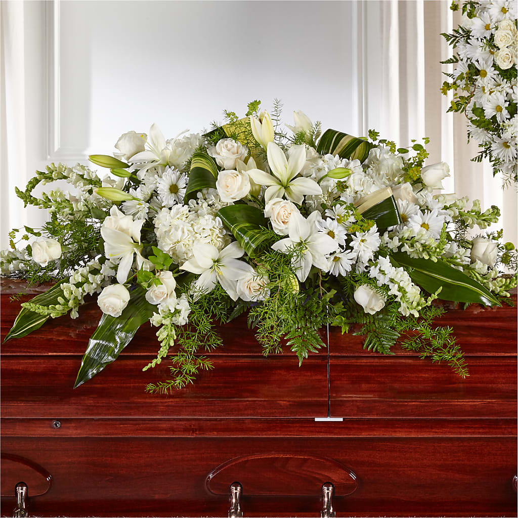 Abundance Casket Spray – MEME'S FLOWER SHOP LLC, Bay Minette AL