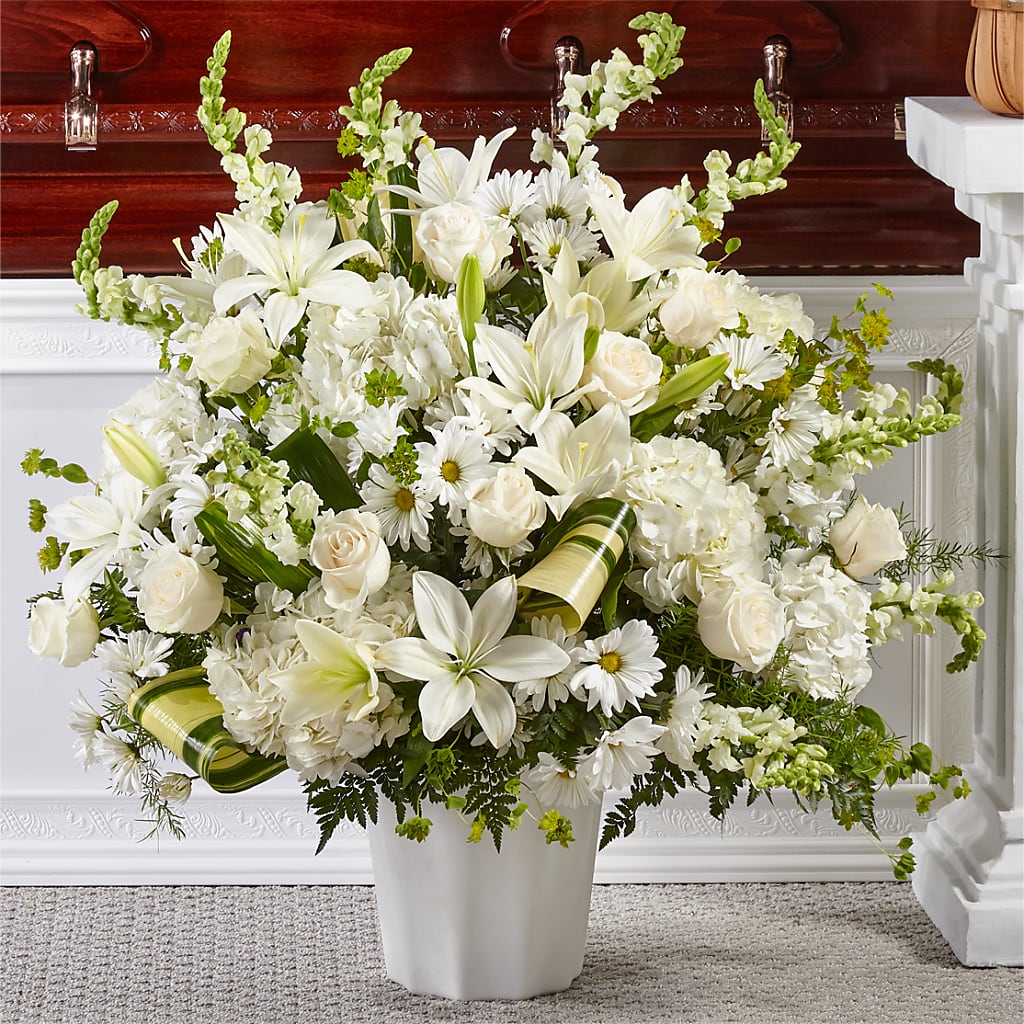 Thoughts of Tranquility Floor Basket – MEME'S FLOWER SHOP LLC, Bay Minette AL