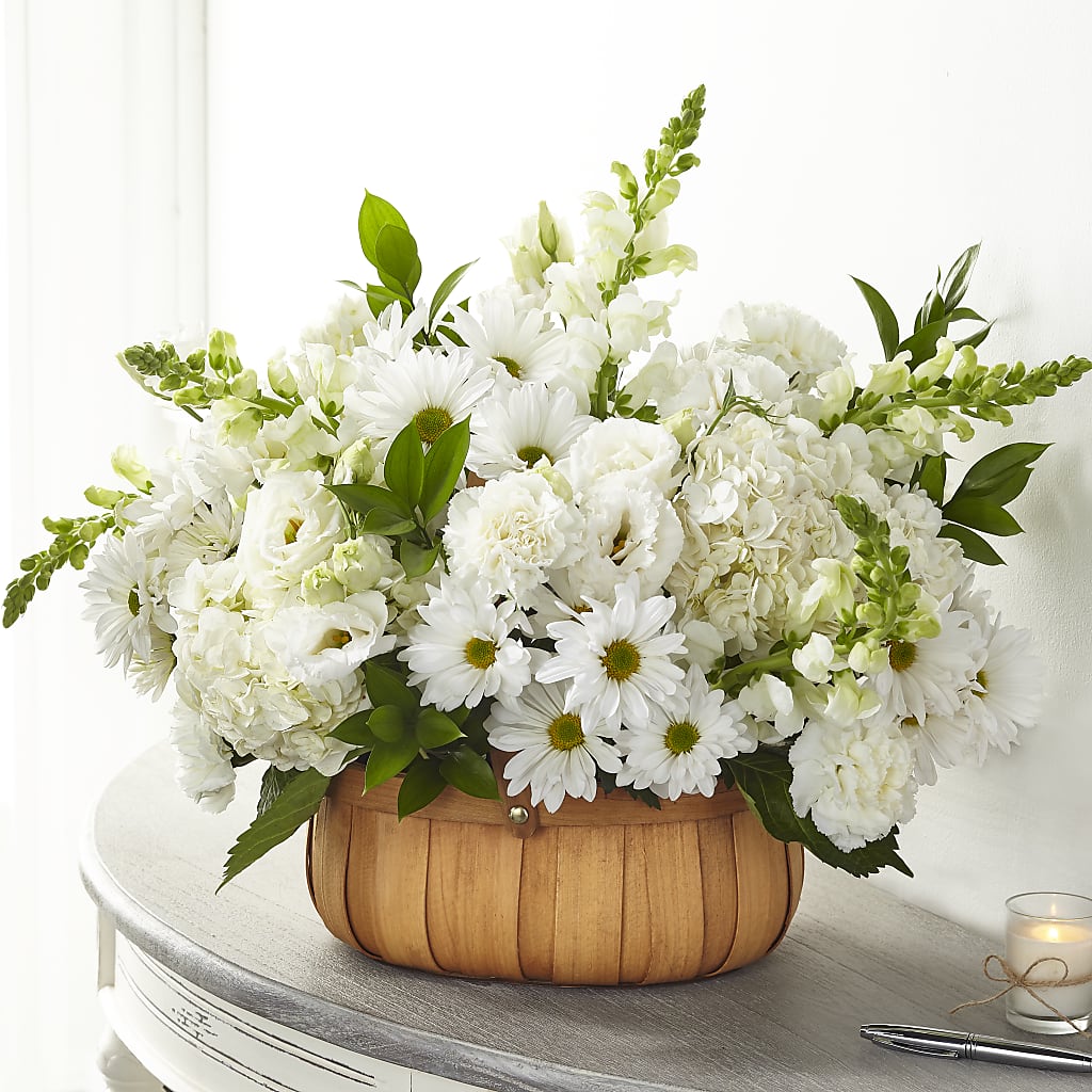 Pure Ivory Basket – MEME'S FLOWER SHOP LLC, Bay Minette AL