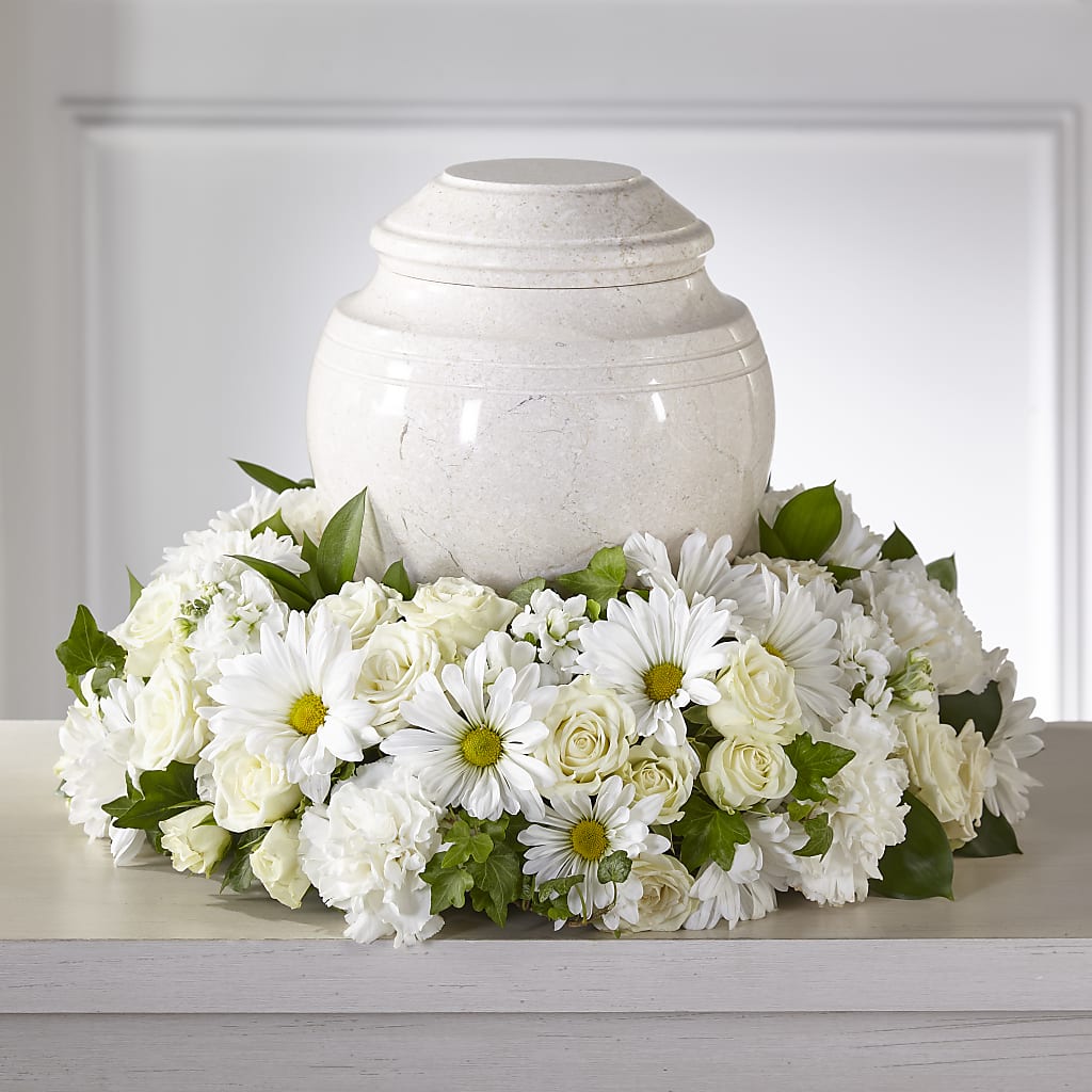 Ivory Gardens Cremation Adornment – MEME'S FLOWER SHOP LLC, Bay Minette AL