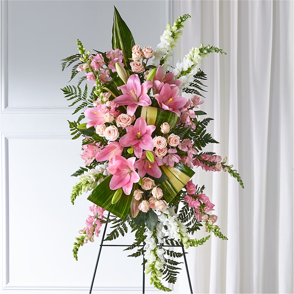 Elegant Embrace Standing Spray – MEME'S FLOWER SHOP LLC, Bay Minette AL