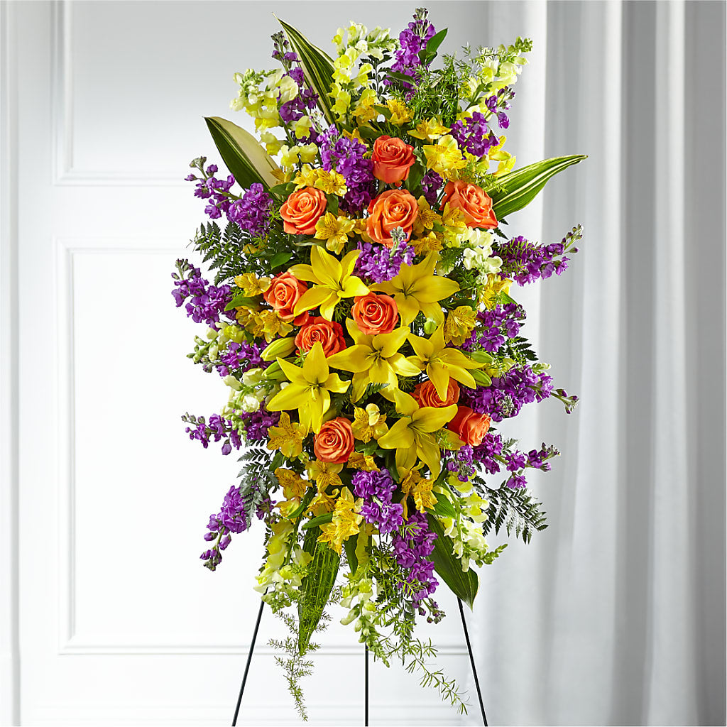 Thoughtful Prayers Standing Spray – MEME'S FLOWER SHOP LLC, Bay Minette AL