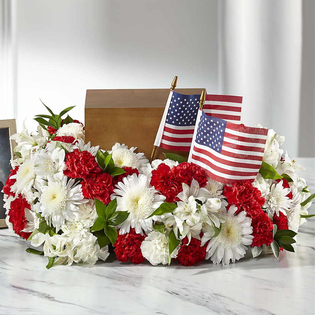 Spirit of Patriotism Cremation Adornment – MEME'S FLOWER SHOP LLC, Bay Minette AL