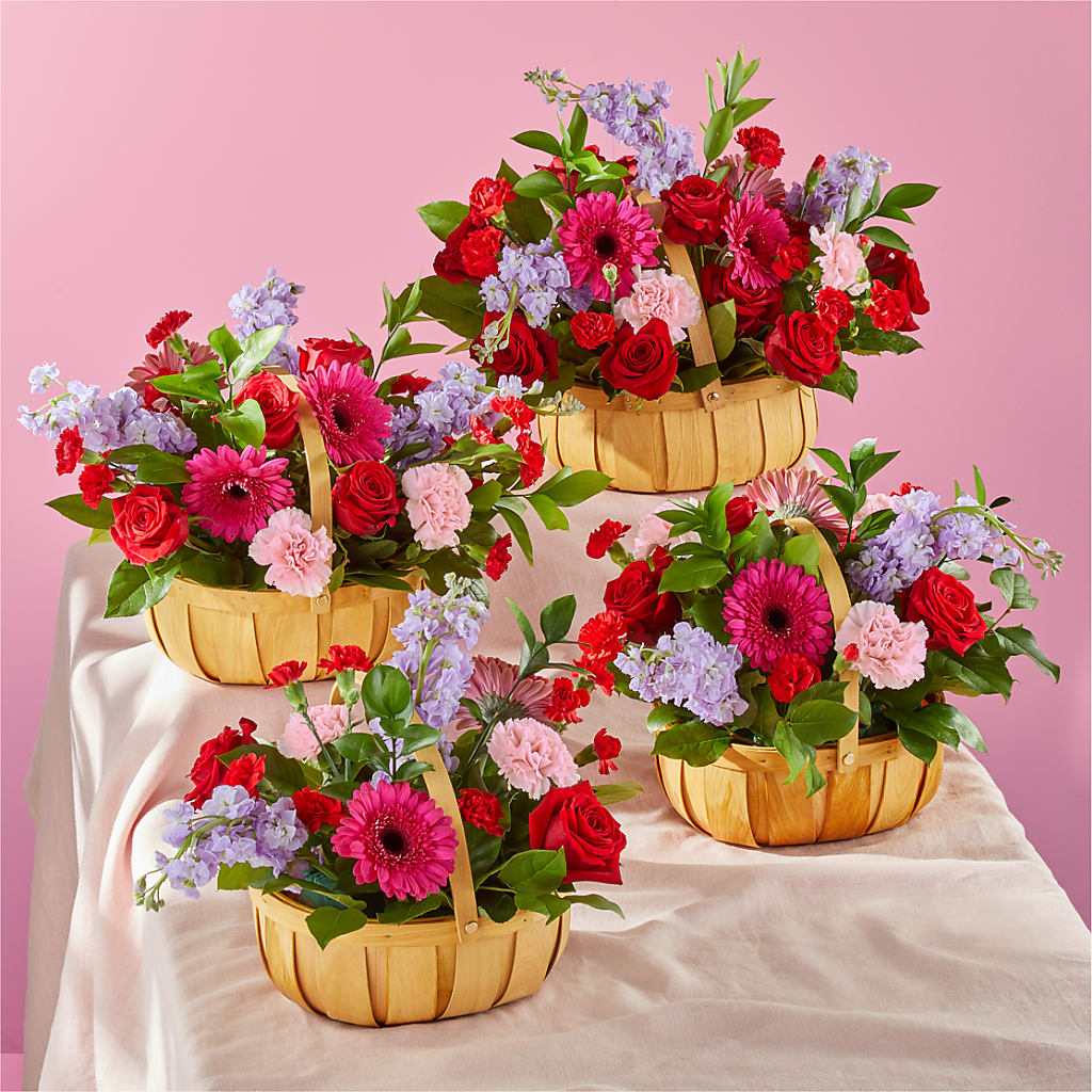 Pink Picnic Basket – MEME'S FLOWER SHOP LLC, Bay Minette AL