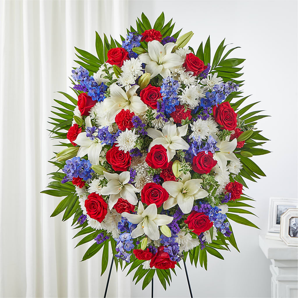 Cherished Service Standing Spray – MEME'S FLOWER SHOP LLC, Bay Minette AL