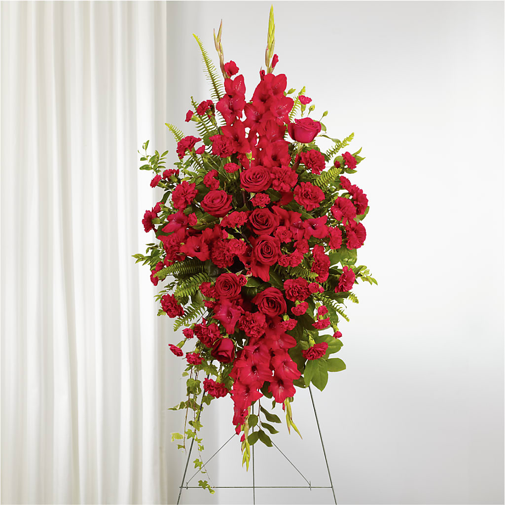 From the Heart Standing Spray – MEME'S FLOWER SHOP LLC, Bay Minette AL