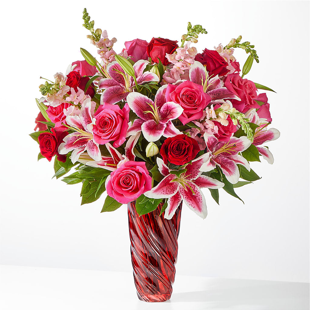 Always You Bouquet with Luxe Swirl Vase – MEME'S FLOWER SHOP LLC, Bay Minette AL