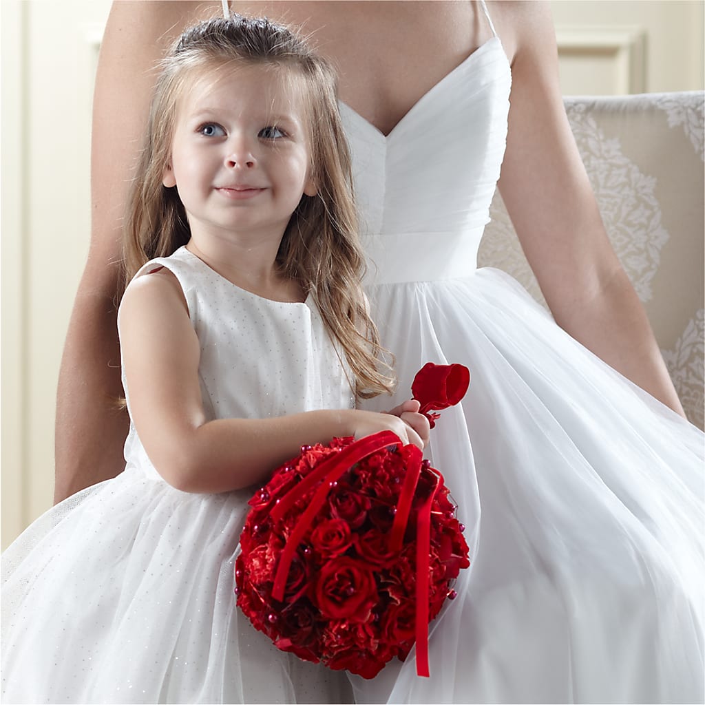 Pure at Heart Flower Girl Arrangement – MEME'S FLOWER SHOP LLC, Bay Minette AL