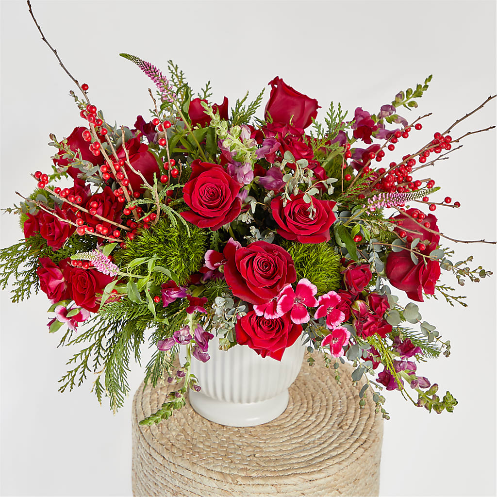Big Red Bow Bouquet – MEME'S FLOWER SHOP LLC, Bay Minette AL