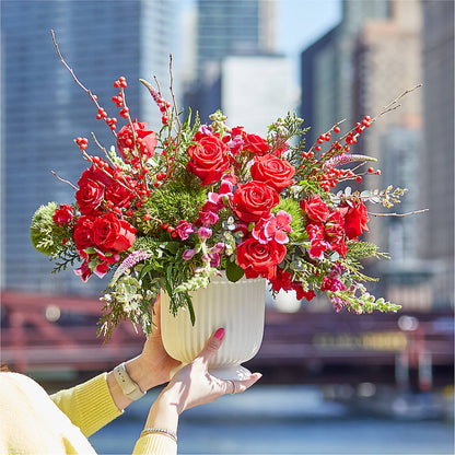 Big Red Bow Bouquet – MEME'S FLOWER SHOP LLC, Bay Minette AL