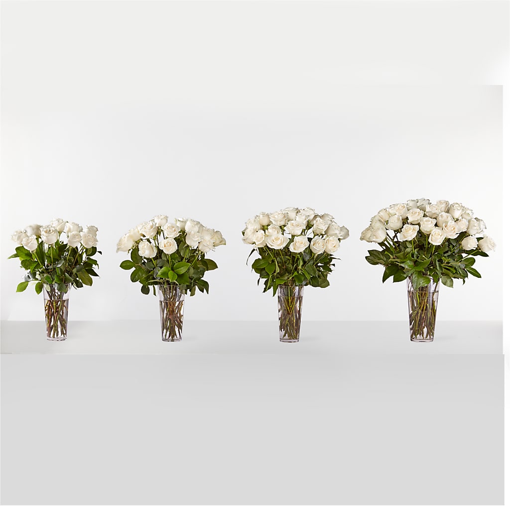 Long Stem White Rose Bouquet – MEME'S FLOWER SHOP LLC, Bay Minette AL