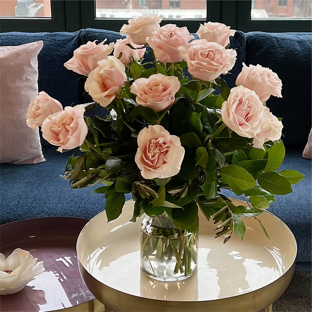 Long Stem Pink Rose Bouquet – MEME'S FLOWER SHOP LLC, Bay Minette AL