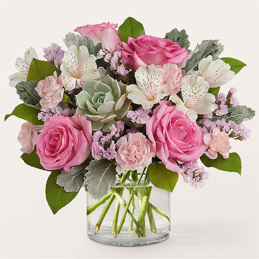 Bouquet rose poudré