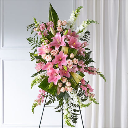 Elegant Embrace Standing Spray – MEME'S FLOWER SHOP LLC, Bay Minette AL