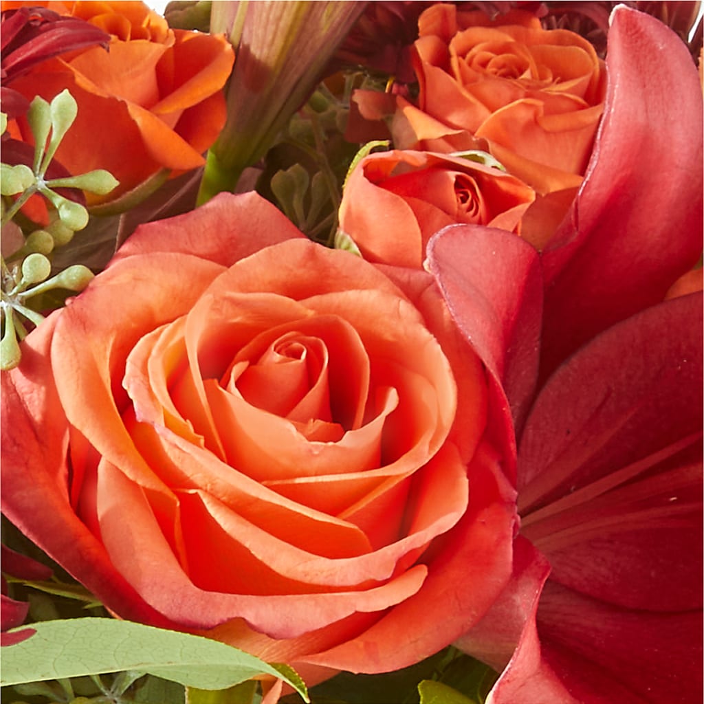 Crimson Leaves Bouquet – MEME'S FLOWER SHOP LLC, Bay Minette AL