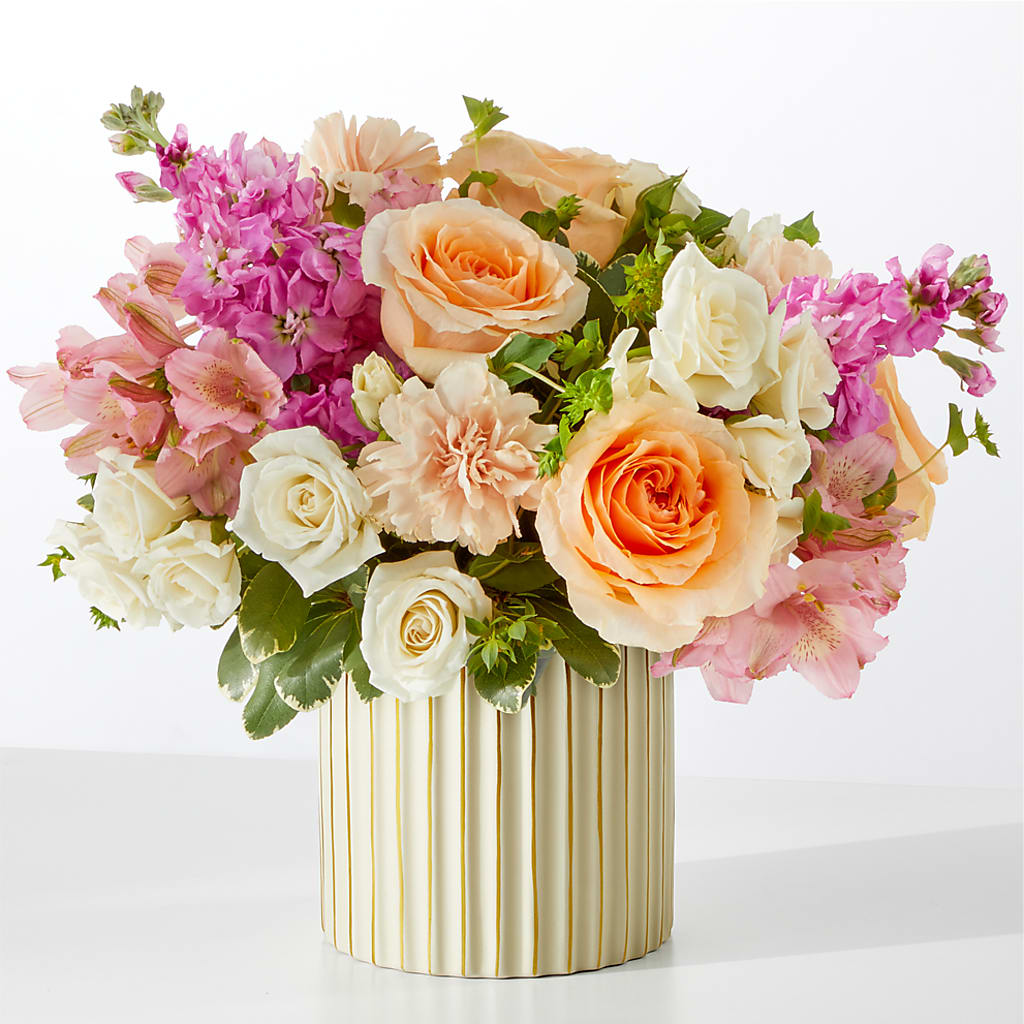 Paradise Bouquet with Ivory Vase