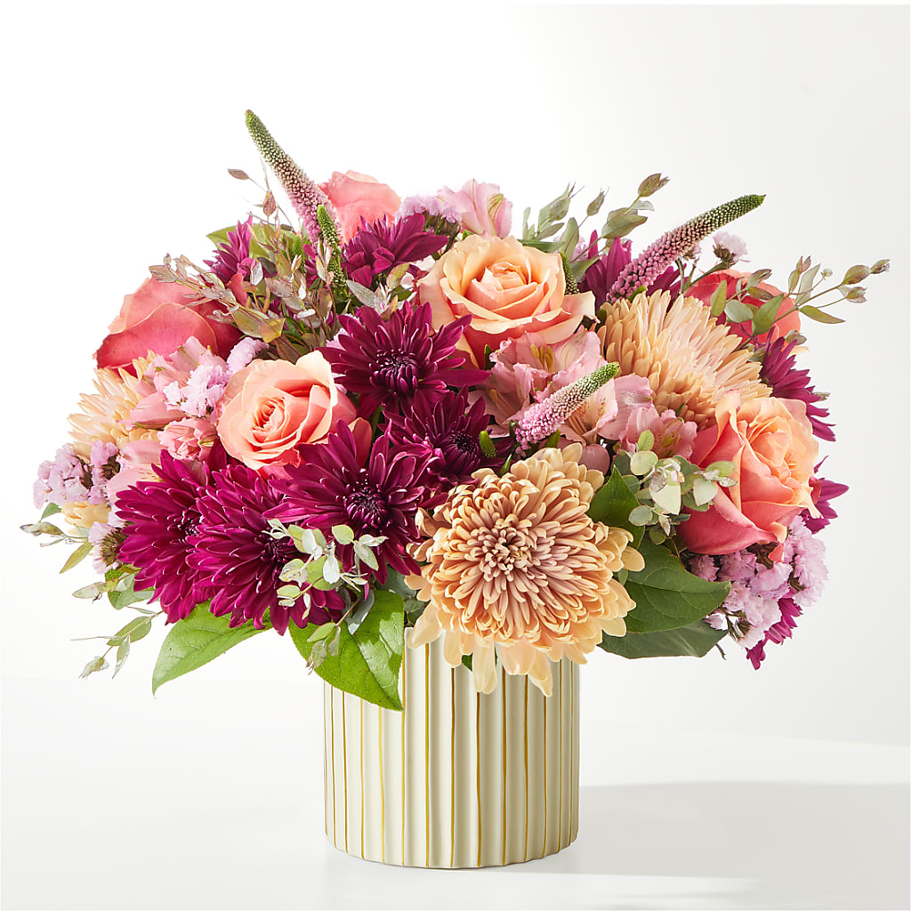 Berry Cobbler Bouquet with Ivory Vase – MEME'S FLOWER SHOP LLC, Bay Minette AL