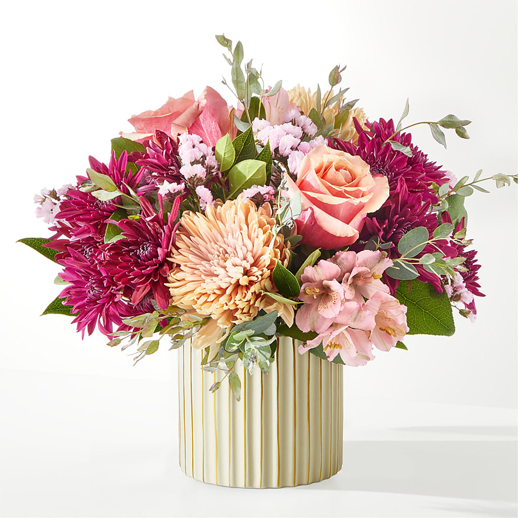 Berry Cobbler Bouquet with Ivory Vase – MEME'S FLOWER SHOP LLC, Bay Minette AL