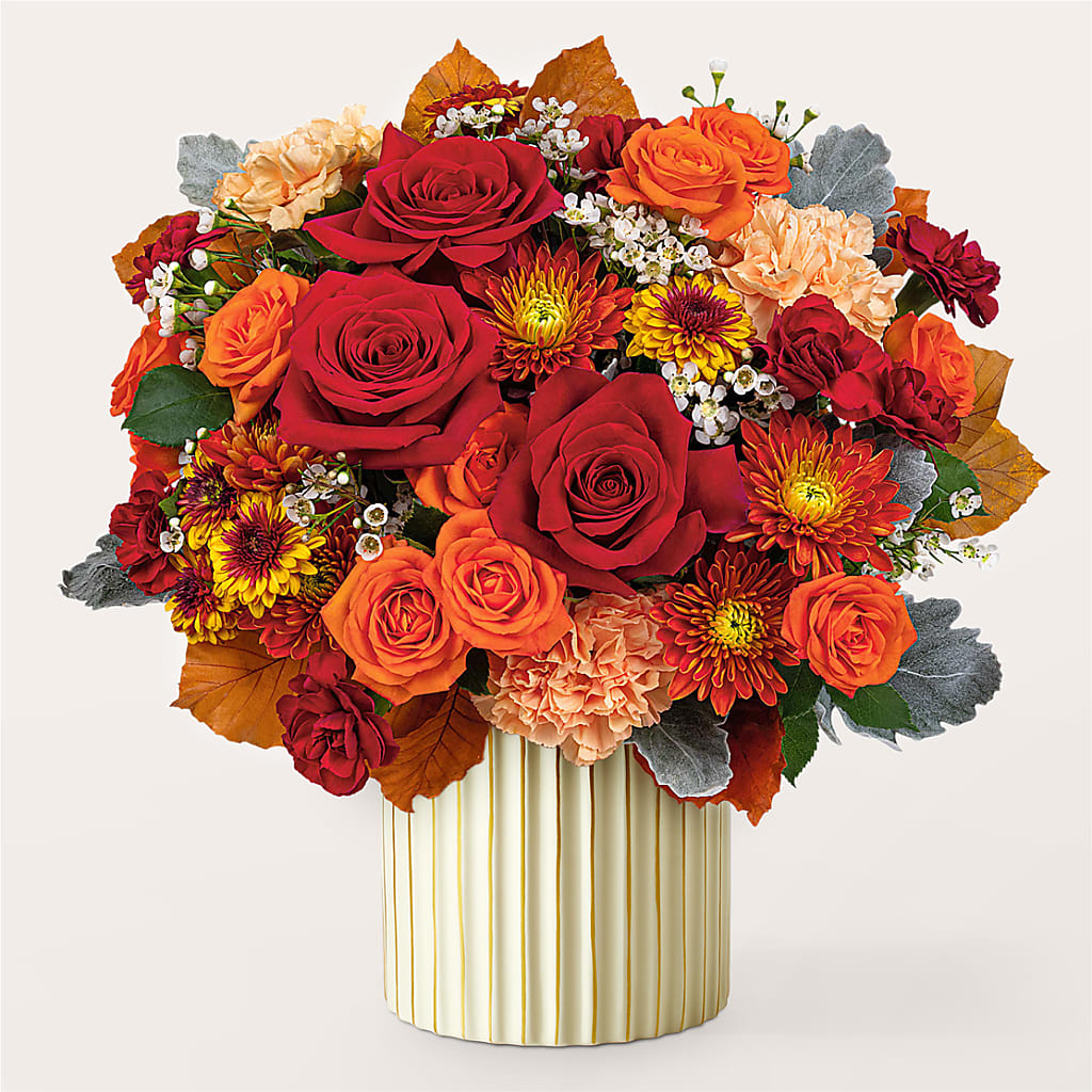 Merlot Bouquet with Ivory Vase – MEME'S FLOWER SHOP LLC, Bay Minette AL