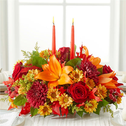 Autumn's Embrace Centerpiece – MEME'S FLOWER SHOP LLC, Bay Minette AL