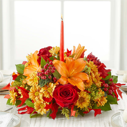 Autumn's Embrace Centerpiece – MEME'S FLOWER SHOP LLC, Bay Minette AL