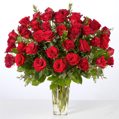 Forever Yours Fifty Stem Red Rose Bouquet – MEME'S FLOWER SHOP LLC, Bay Minette AL