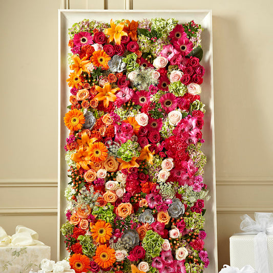Mural floral recién cosechado